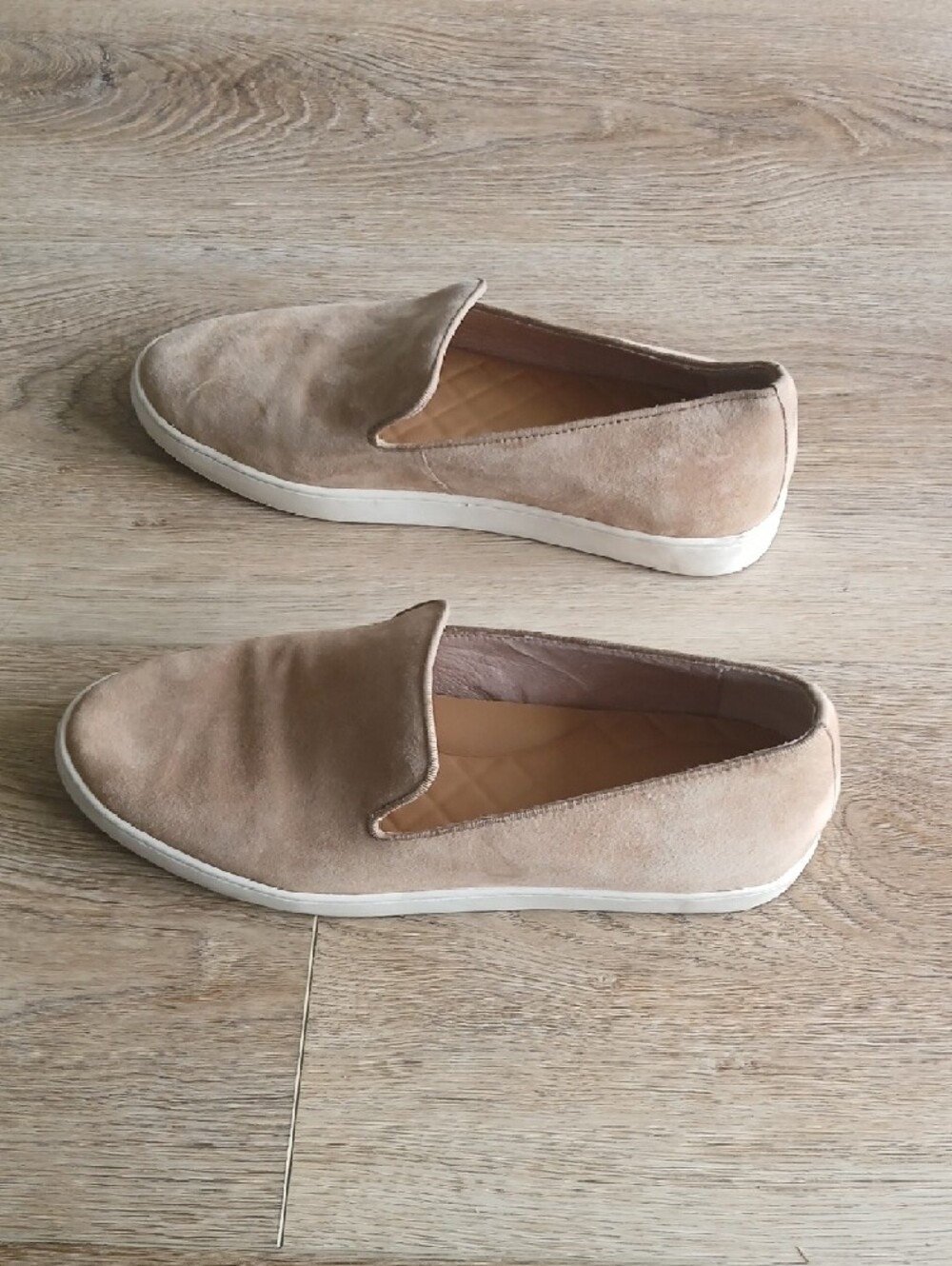 Birdies 9 Slip-On Loafer Mules in Light Taupe Tan Brown Leather Flats - Picture 3 of 6